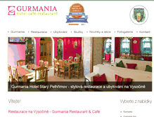 Tablet Screenshot of gurmania-hotel.cz
